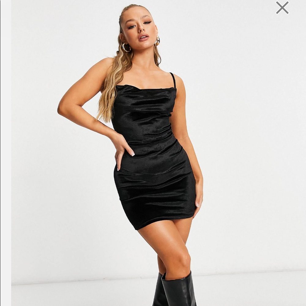 NWT Velvet Cowl Neck Mini Dress - size 2